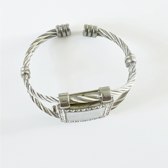 New Watch Bracelet 25mm Square Case Crystal Bezel Quartz